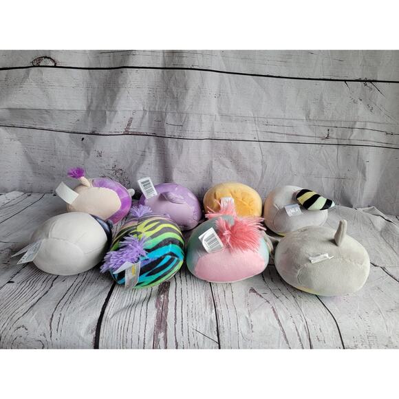 squishmallow Lot Of 8 5 Inch Plush Sting Ray Unicorn Zebra Elephant Cowpop Tart - Picture 9 of 9